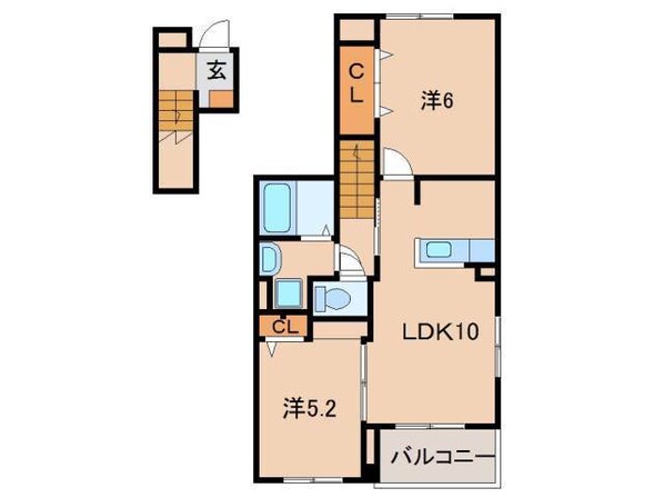 宮前駅 徒歩5分 2階の物件間取画像